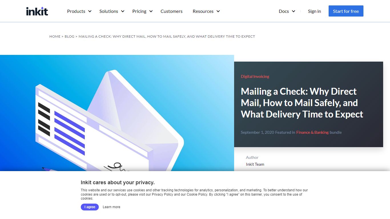Mailing a Сheck: Why Direct Mail & How to Mail Safely | Inkit