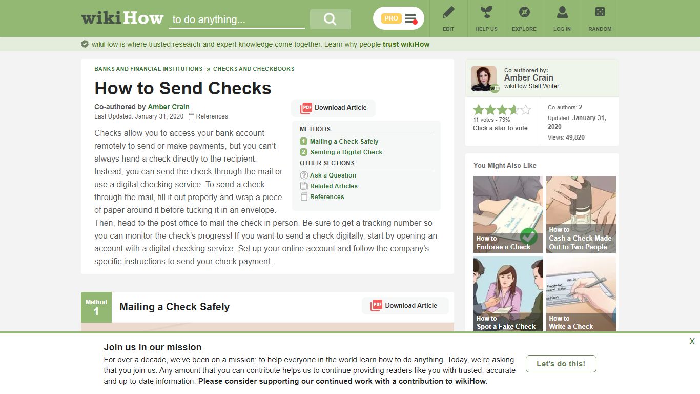 Simple Ways to Send Checks: 15 Steps (with Pictures) - wikiHow